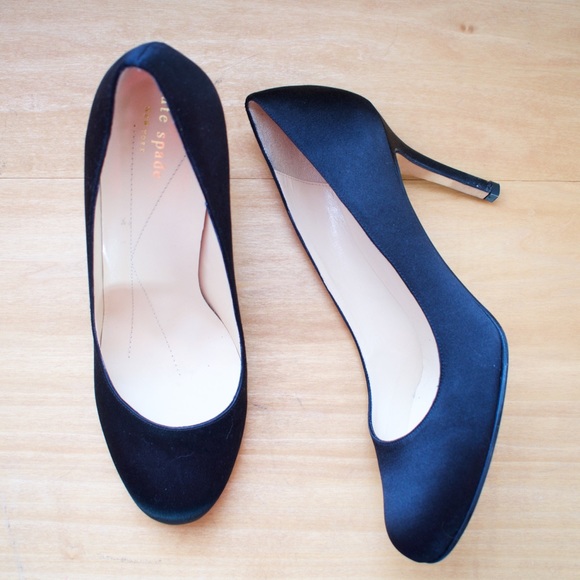 kate spade Shoes - Kate Spade Karolina Black Satin Pumps